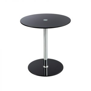 Safco Glass Accent Table - Black