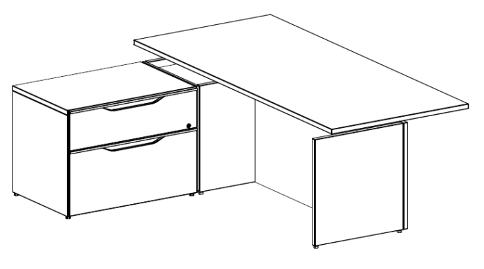 (SRM-D-0001) New Lacasse Nex Height Adjustable Desk & Storage