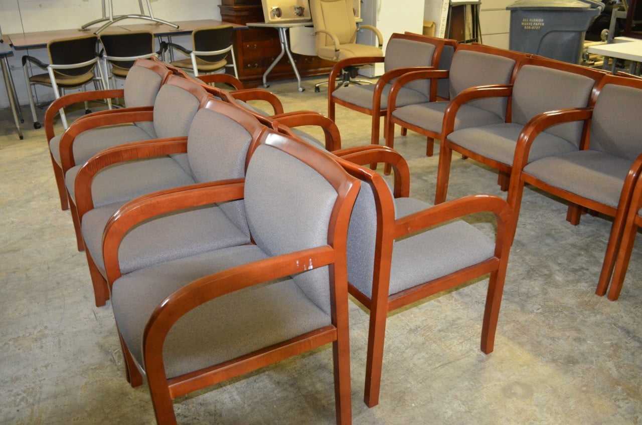 Wood Frame Waiting Room Chairs