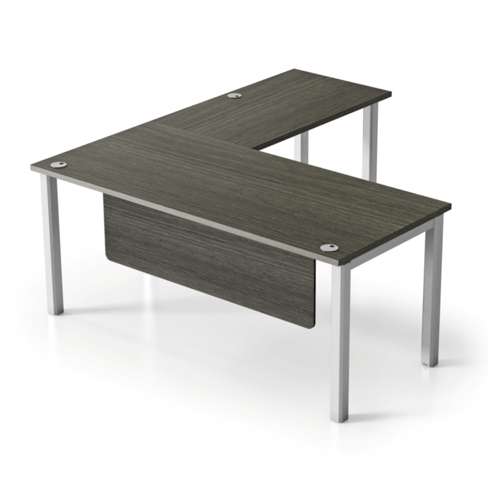 VL 5'6" x 6' Metal & Laminate L-Shape Desk