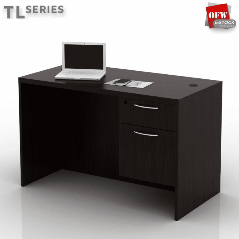 OFW TL Single Pedestal Desk with BF 24x48 Office Furniture Warehouse