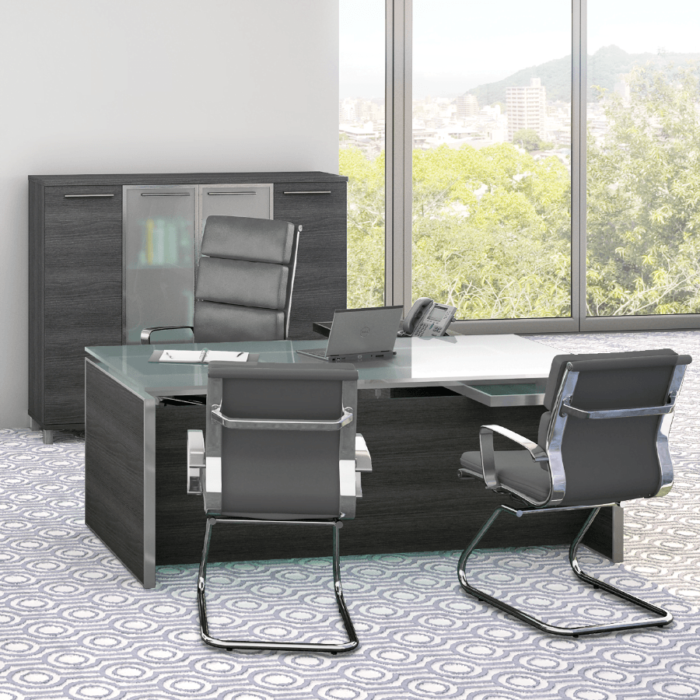 This is a picture of an OFW VL Series 2 office desk setup.