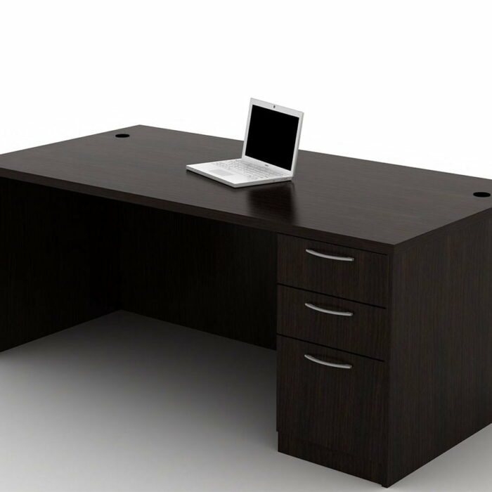 OFW TL Single Pedestal Rectangular Desk with BBF 36x72