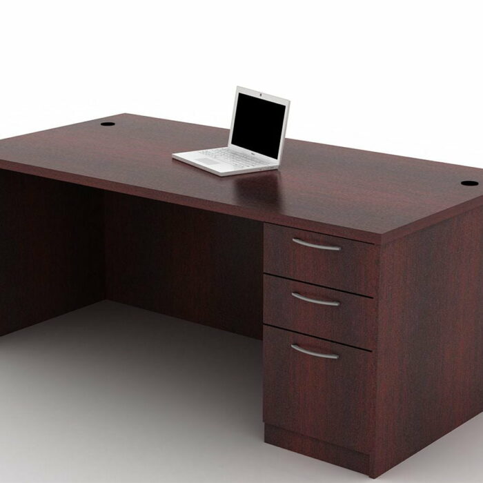 OFW TL Single Pedestal Rectangular Desk with BBF 36x72