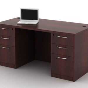 OFW TL Double Pedestal Desk with BBF 30x60