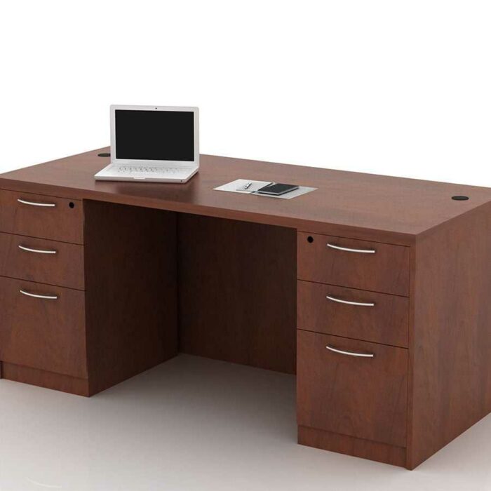 OFW TL Double Pedestal Desk with BBF 30x66
