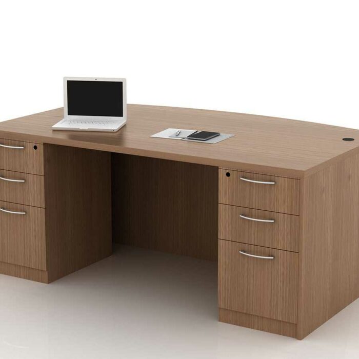 OFW TL Double Pedestal Desk with BBF 36x72