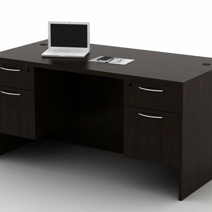 OFW TL Double Pedestal Desk with BF 30x60