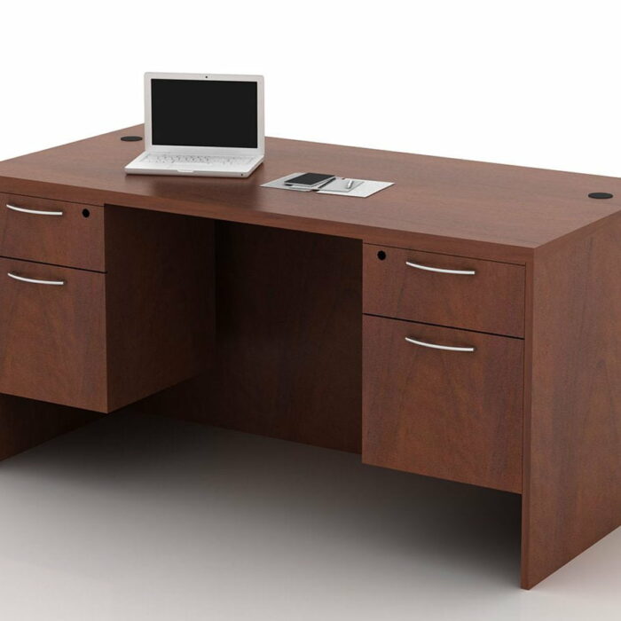 OFW TL Double Pedestal Desk with BF 30x60