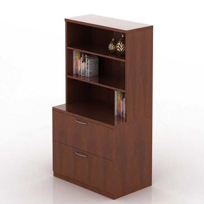 OFW TL 2 Drawer Lateral File with Open Hutch