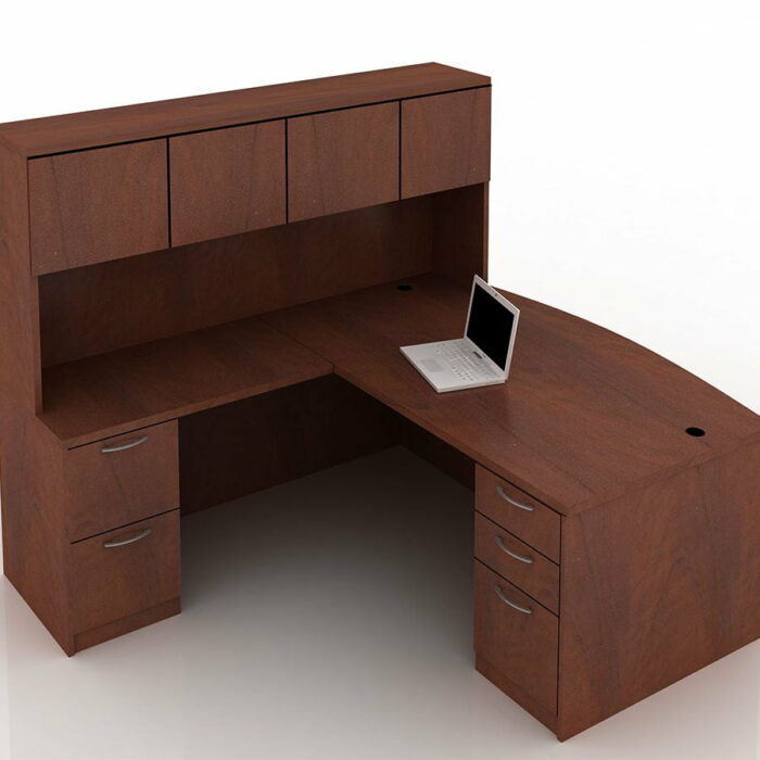 OFW TL L-Shape Desk with Hutch BBF & FF 36x72
