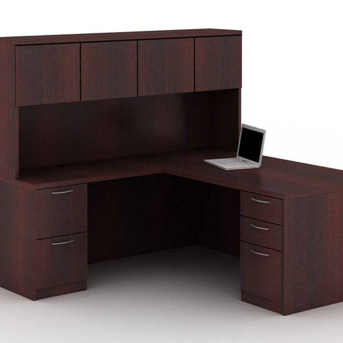 OFW TL L-Shape Rectangular Desk with Hutch BBF & FF 36x72