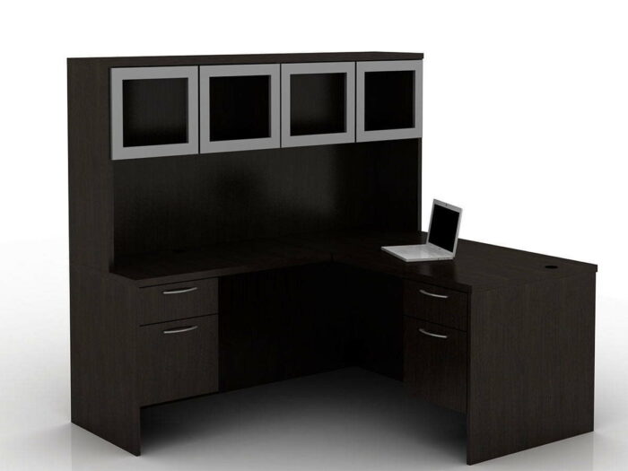 OFW TL L-Shape Desk with Glass Hutch BF 30x60