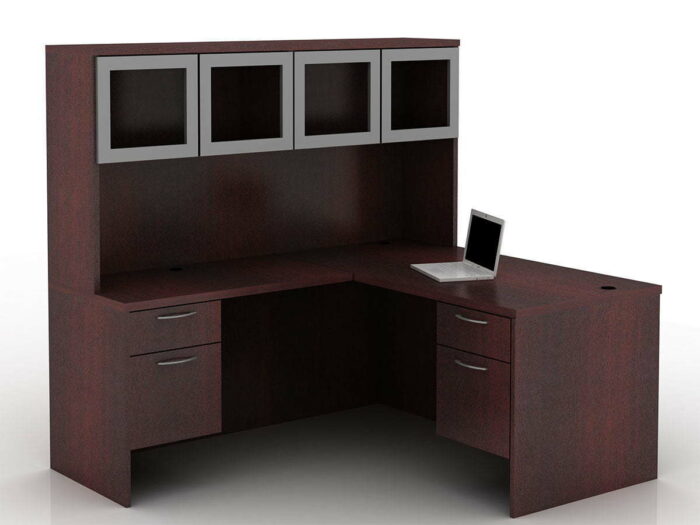 OFW TL L-Shape Desk with Glass Hutch BF 30x60
