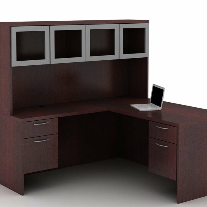 OFW TL L-Shape Desk with Glass Hutch BF 30x66