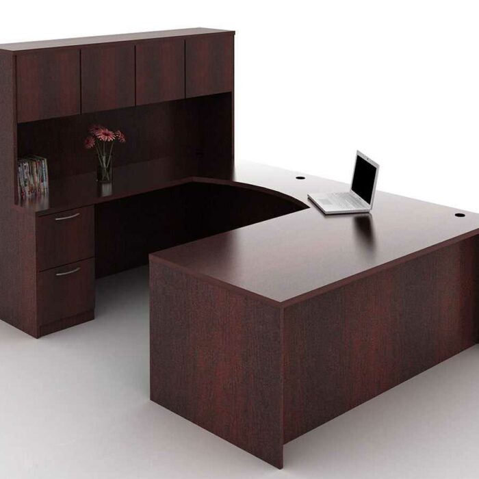 OFW TL U-Shape Rectangular Desk with Hutch BBF & FF 36x72