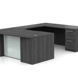 OFW VL U-Shape Desk with Glass Modesty