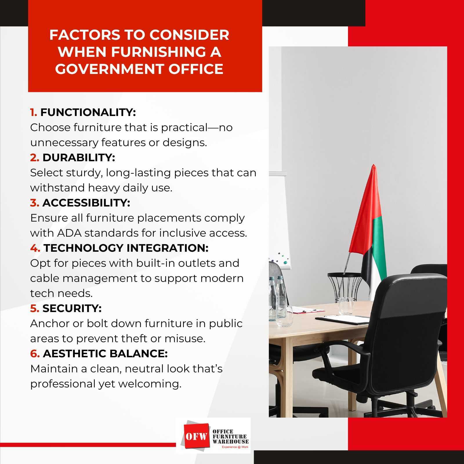 Factors To Consider When Furnishing A Government Office