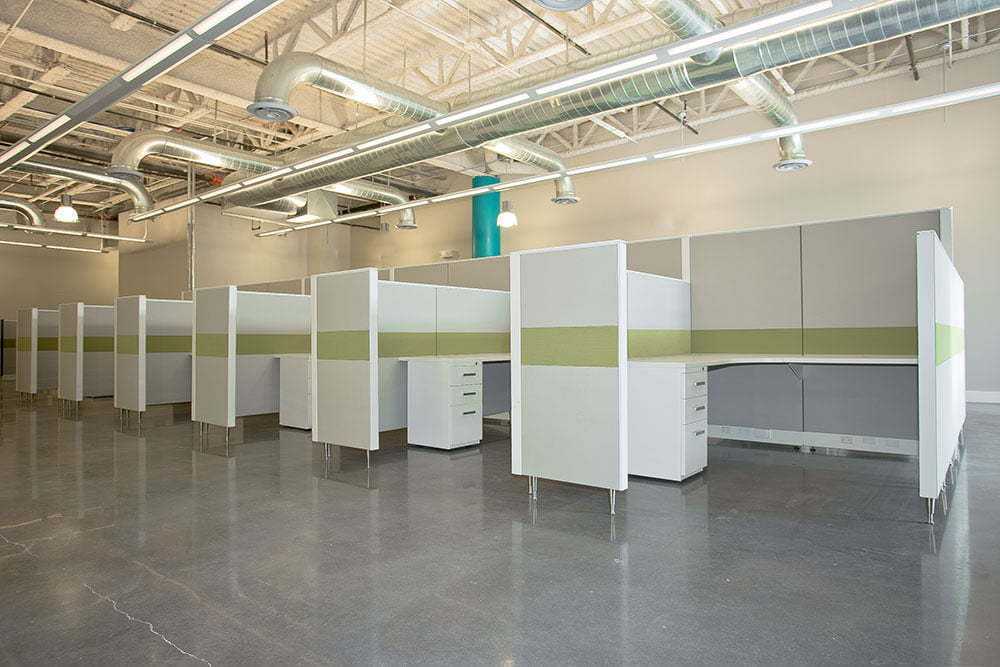 Corporate office furniture workstation cubicles for fitness company South Florida cubicles