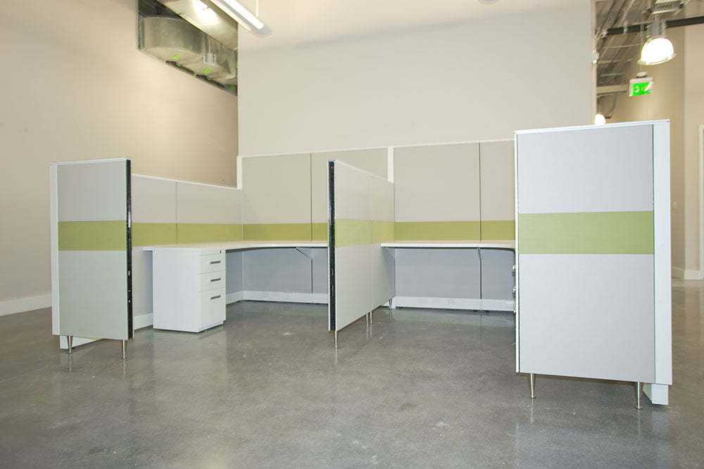 Corporate office furniture workstation cubicles for fitness company South Florida picture