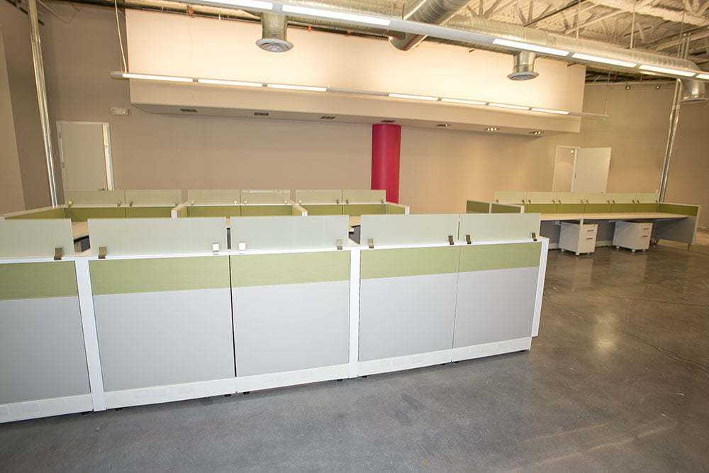 Corporate office furniture workstation cubicles for fitness company South Florida