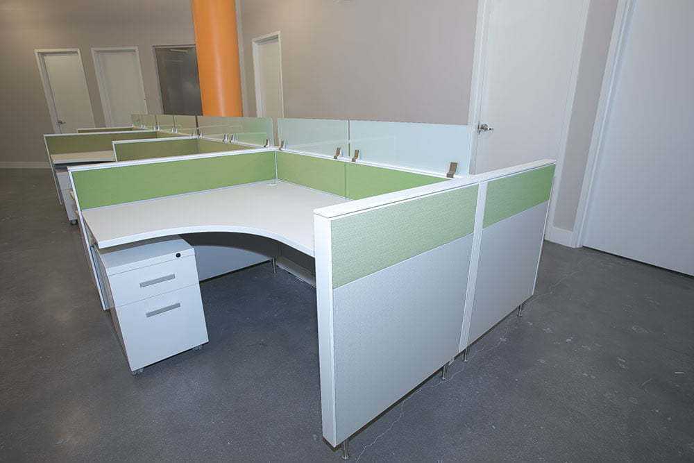 Corporate office furniture for fitness company