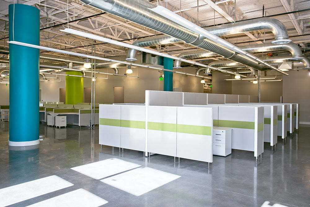 Corporate office furniture workstations and storage for fitness company South Florida 3