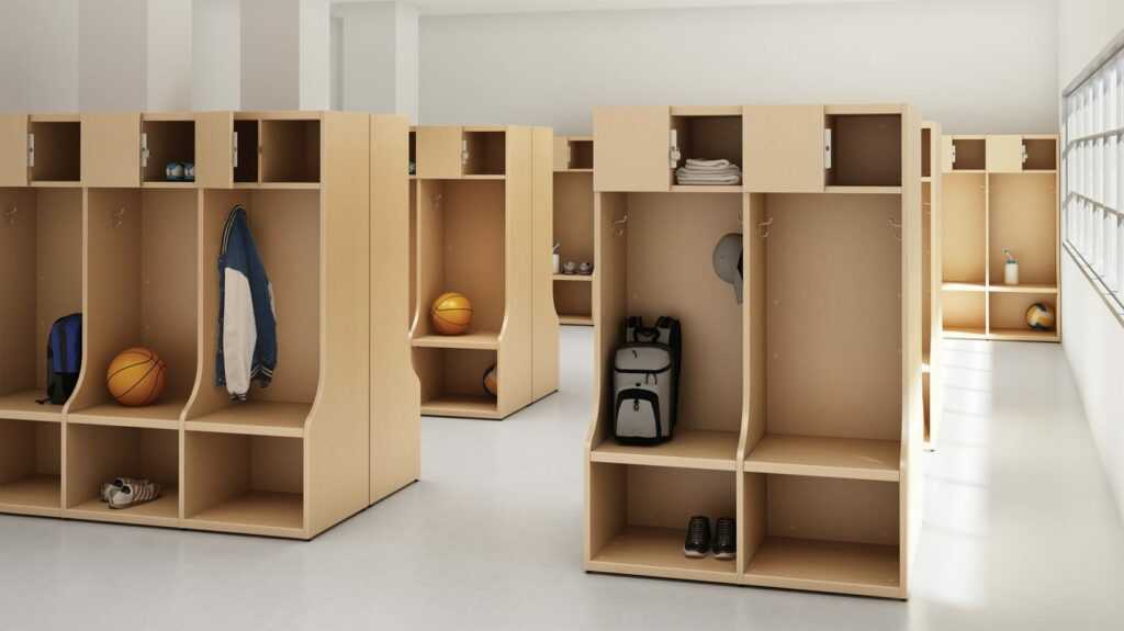 This is a picture of a school locker storage