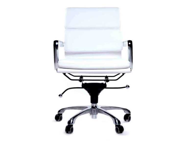 This is a picture of an OFW Bari MB Executive Chair White Front View.