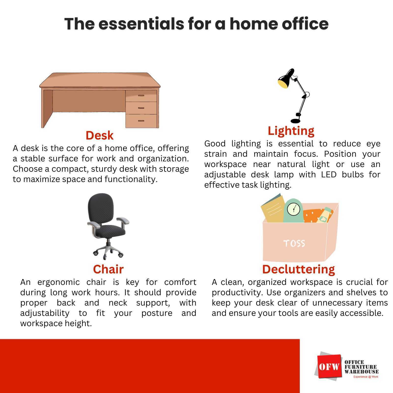 The essentials for a home office