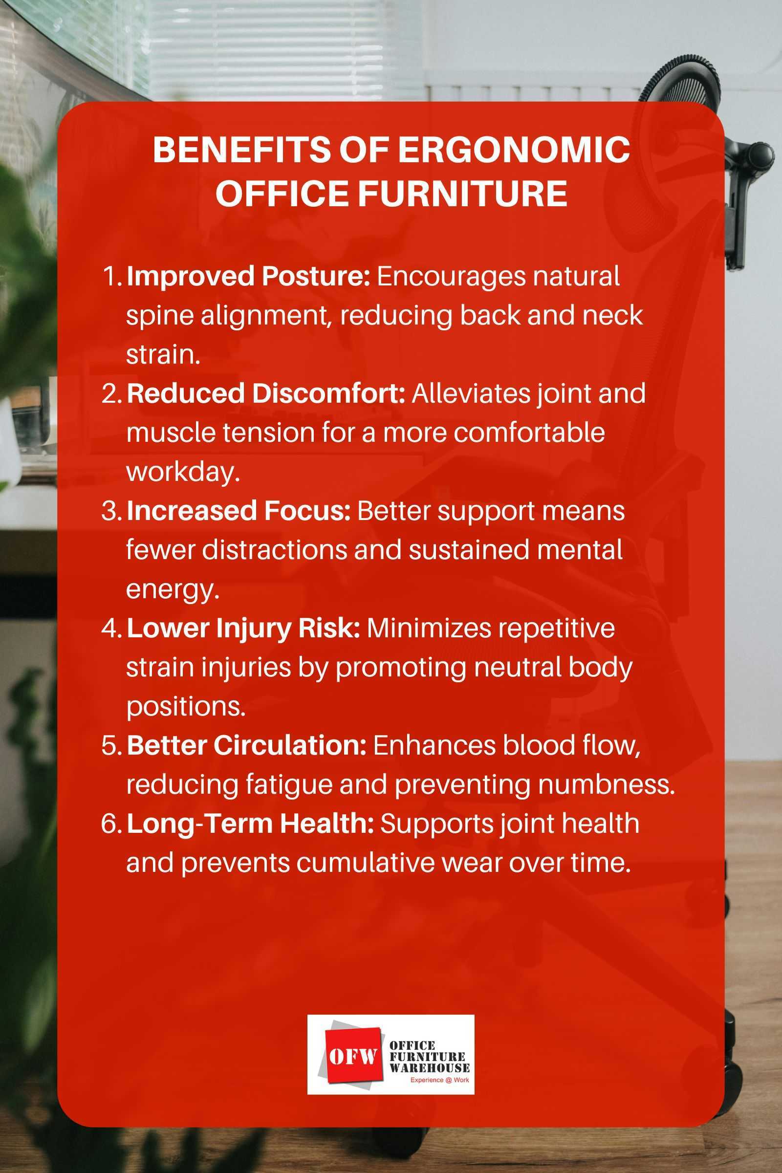 Benefits of Ergonomic Office Furniture