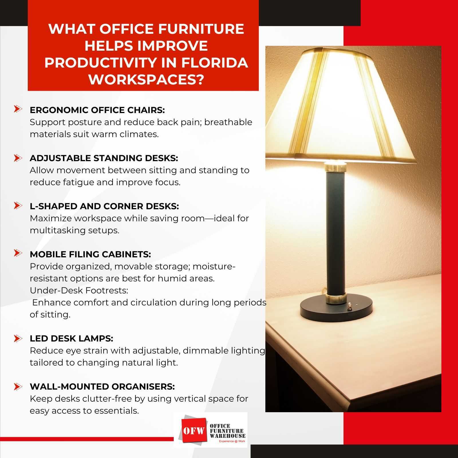 What Office Furniture Helps Improve Productivity in Florida Workspaces