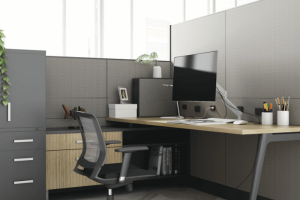 This is a picture of an office cubicle.